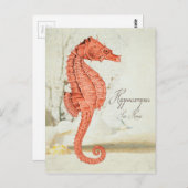ヴィンテージ赤海馬 ポストカード (正面/裏面)
