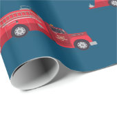 ヴィンテージ赤消防車 ラッピングペーパー (ロールコーナー)