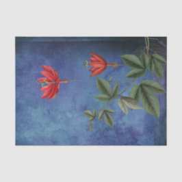 ヴィンテージ赤熱帯花 薄葉紙