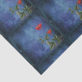 ヴィンテージ赤熱帯花 薄葉紙 (詳細)