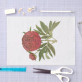 ヴィンテージ赤牡丹牡丹#1花フローラ 薄葉紙 (クラフト)