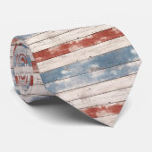 ヴィンテージ赤白青愛国フェイク材 ネクタイ (ロール)