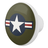 ヴィンテージ赤白青USAAF Insigniaスターバー セラミックノブ (右)