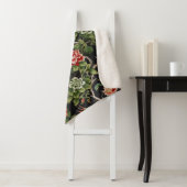 ヴィンテージ赤緑色珍重フローラ シェルパブランケット (インサイチュ)