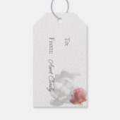 ヴィンテージ赤茶色の水の色キャンディケーンパンケーキ ギフトタグ (裏面)