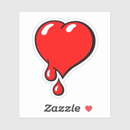 ヴィンテージ赤血ハートアー自由主義のト シール (シート)
