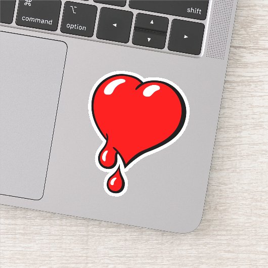 ヴィンテージ赤血ハートアー自由主義のト シール (詳細)