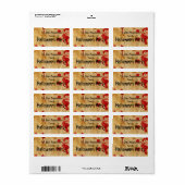 ヴィンテージ赤血(ばちゃばちゃ)跳ねるハローウィンパーティ ラベル (フルシート)