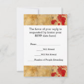 ヴィンテージ赤血(ばちゃばちゃ)跳ねるハローウィンパーティ 招待状 (裏面)