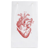 ヴィンテージ赤解剖学的ハート小抱き枕 スモールペーパーバッグ (正面)