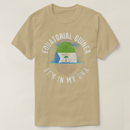 ヴィンテージ赤道ギニア国旗それは私のDNAにある Tシャツ (デザイン正面)