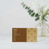 ヴィンテージ赤金ゴールド壁紙パターン 名刺 (スタンド正面)