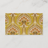 ヴィンテージ赤金ゴールド壁紙パターン 名刺 (裏面)