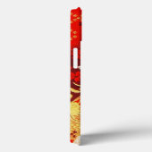 ヴィンテージ赤金ゴールド日本の着物扇子フローラ Case-Mate iPhoneケース