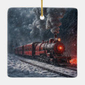 ヴィンテージ赤雪列車 セラミックオーナメント (裏面)