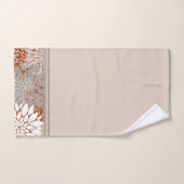 ヴィンテージ赤面とテラコッタ水色フローラ   バスタオルセット (ハンドタオル)