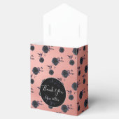 ヴィンテージ赤面とブラックバラカスタムウェディング フェイバーボックス (オープン)