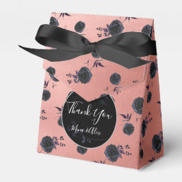 ヴィンテージ赤面とブラックバラカスタムウェディング フェイバーボックス