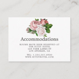 ヴィンテージ赤面とブルグンディ結婚の宿泊施設 エンクロージャーカード