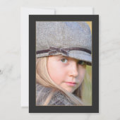 ヴィンテージ赤面と金ゴールドフローラキンセアニラ写真 招待状 (裏面)