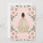 ヴィンテージ赤面シャンパンフローラドレスキンセアニェラ 招待状 (裏面)