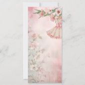 ヴィンテージ赤面ドレス結婚式 プログラム (裏面)