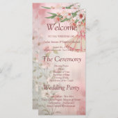 ヴィンテージ赤面ドレス結婚式 プログラム (正面/裏面)