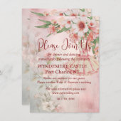 ヴィンテージ赤面ドレスQRコー結婚ド エンクロージャーカード (正面/裏面)