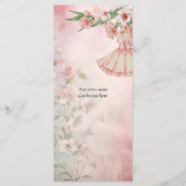 ヴィンテージ赤面ドレ結婚スのメニュー メニュー (裏面)