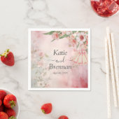 ヴィンテージ赤面ド結婚レス スタンダードカクテルナプキン (インサイチュ)