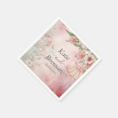 ヴィンテージ赤面ド結婚レス スタンダードカクテルナプキン (角)