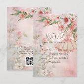 ヴィンテージ赤面ド結婚レス 出欠カード (正面/裏面)