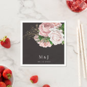 ヴィンテージ赤面バラエレガントな結婚式紙 スタンダードカクテルナプキン (インサイチュ)