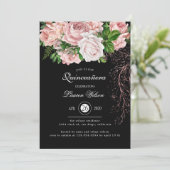 ヴィンテージ赤面バラオンブラックキンセアニェラ 招待状 (スタンド正面)