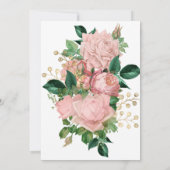 ヴィンテージ赤面バラオンホワイトキンセアニェラ 招待状 (裏面)