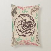 ヴィンテージ赤面バラ園 アクセントクッション (正面(垂直))