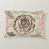 ヴィンテージ赤面バラ園 アクセントクッション (裏面)