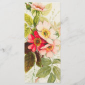 ヴィンテージ赤面バラ結婚フローラのメニュー メニュー (裏面)