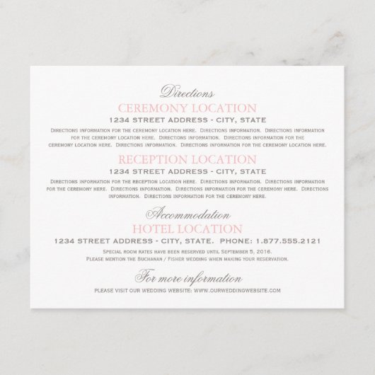 ヴィンテージ赤面ピンクとグ結婚レイの情報 エンクロージャーカード (正面)