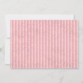 ヴィンテージ赤面ピンクと金ゴールドフローラクインセアニラ サンキューカード (裏面)