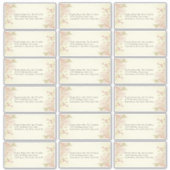 ヴィンテージ赤面ピンクのフローラ結婚のゲストアドレス シール (正面)