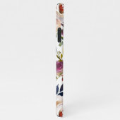 ヴィンテージ赤面ピンククリームフローラ名Water color iPhoneケース (右側)