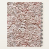 ヴィンテージ赤面ピンクツーリング革 プランナー手帳 (裏面)