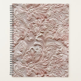 ヴィンテージ赤面ピンクツーリング革 プランナー手帳