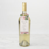 ヴィンテージ赤面ピンクフラワーズボタニッ結婚クス ボトルネックタグ (ボトル)