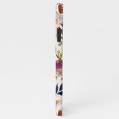 ヴィンテージ赤面ピンクフローラ名:水彩 iPhoneケース (右側)