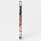 ヴィンテージ赤面ピンクフローラ名:水彩 iPhoneケース (左側)