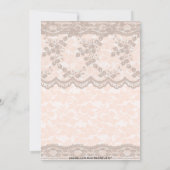 ヴィンテージ赤面ピンクレースベビーシャワー招待状 招待状