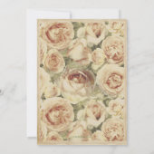 ヴィンテージ赤面ピンクロセスフローラマザーズデイブランチ 招待状 (裏面)