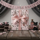 ヴィンテージ赤面ピンクロッキングホースゴシックベビー ラッピングペーパー